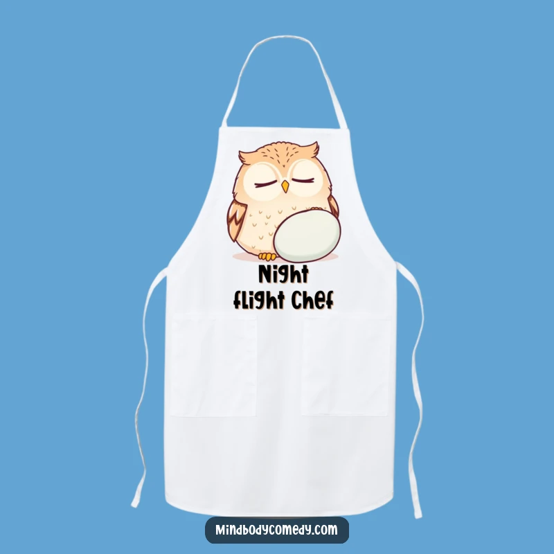 Funny Owl Zen Apron - Durable & Relaxing Wise Bird Kitchen Bib Gift