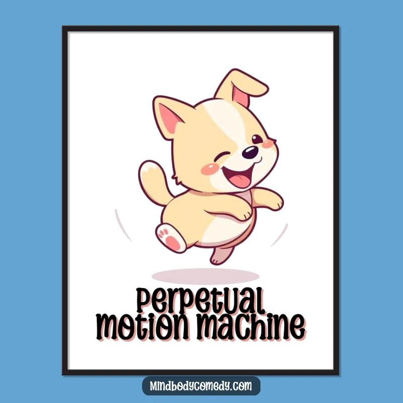 Funny Dog Tail Chase Digital Art: Instant Playfulness!