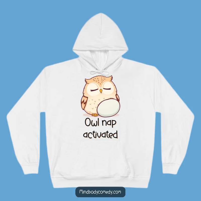 Cozy Funny Owl Zen Hoodie - Warm & Relaxing Wise Bird Gift Apparel