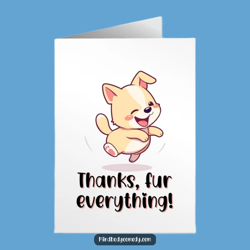 Free Printable Thank You Dog Card - Cheerful Downloadable for Showing Appreciation