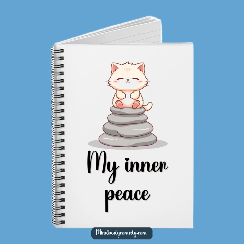Funny Cat Zen Notebook - Lined & Peaceful Kitty Journal Gift