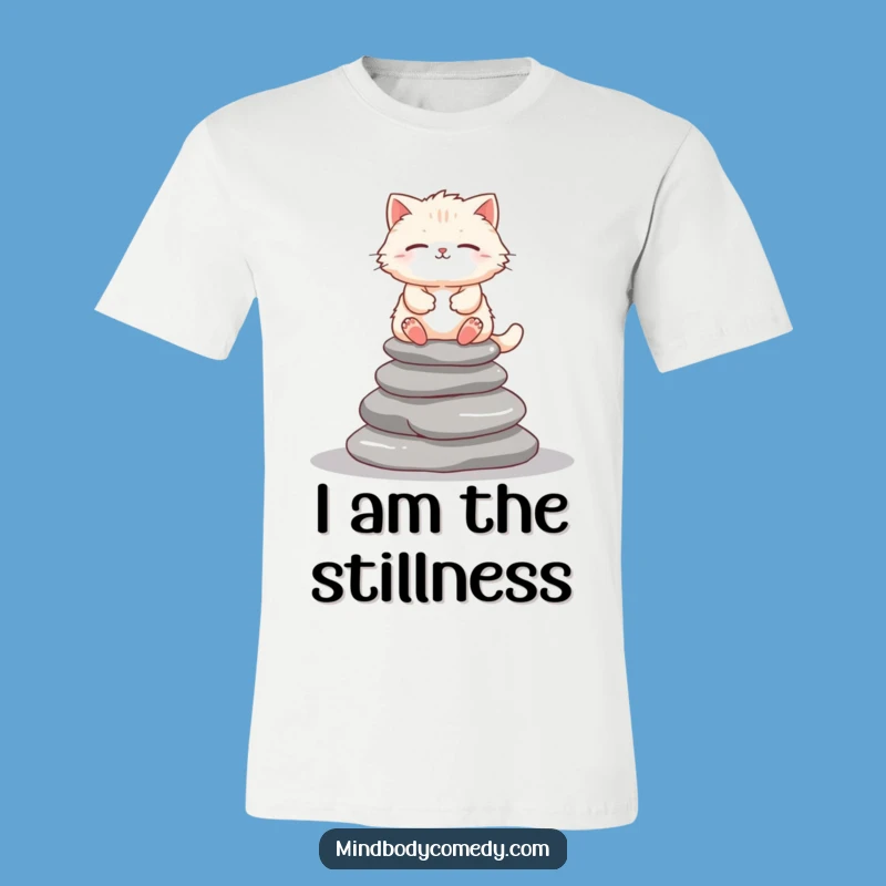 Funny Cat Zen T-Shirt - Relaxed & Hilarious Kitty Yoga Tee Gift